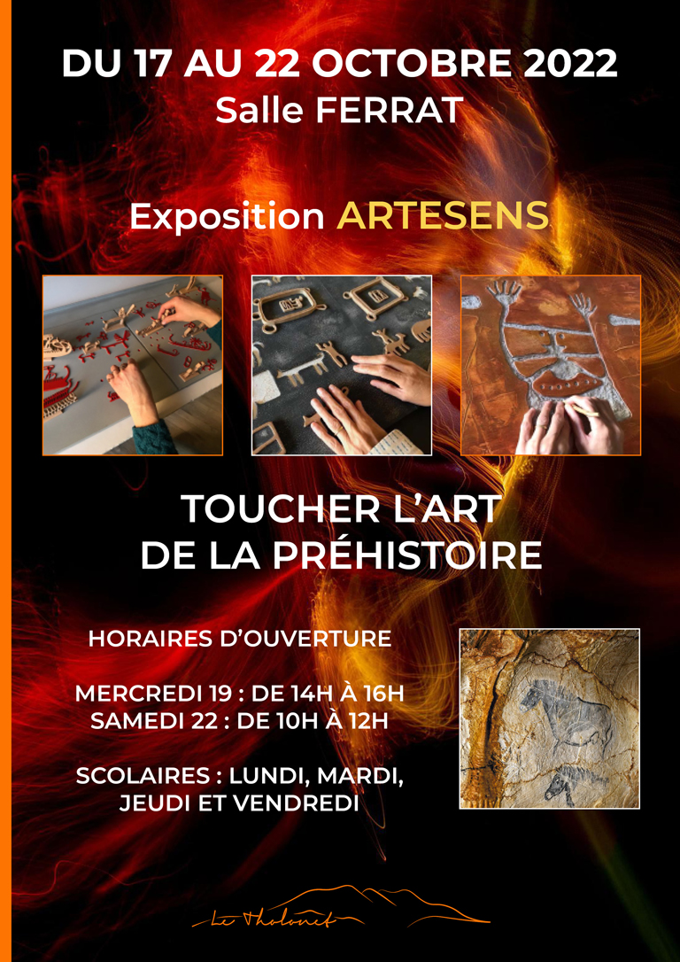 Affiche Toucher l'art de la Préhistoire au Tholonet Affiche Toucher l'art de la Préhistoire au Tholonet