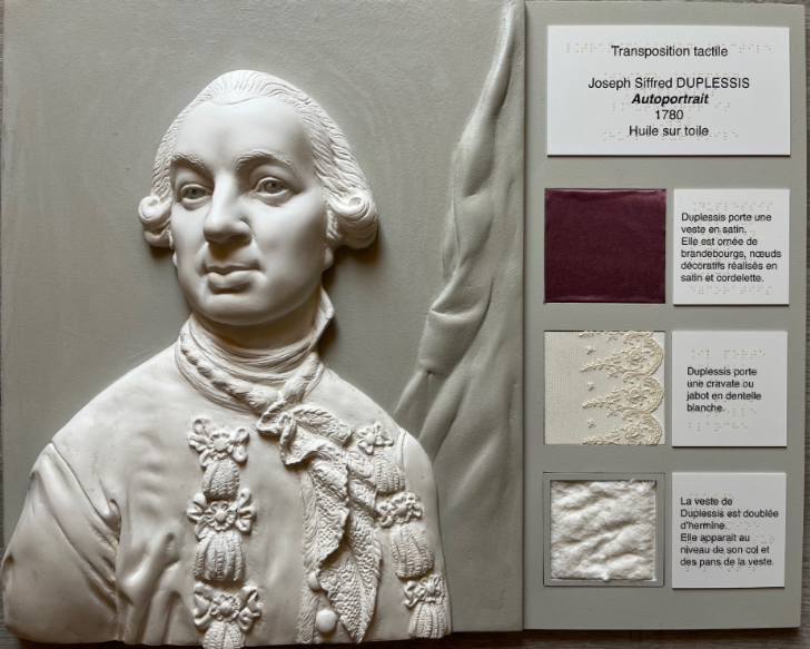 Transposition tactile de l'Autoportrait de Duplessis