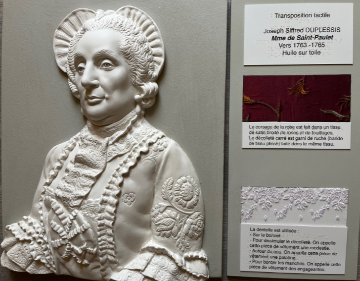 Transposition tactile du Portrait de la Marquise de Saint Paulet de Duplessis