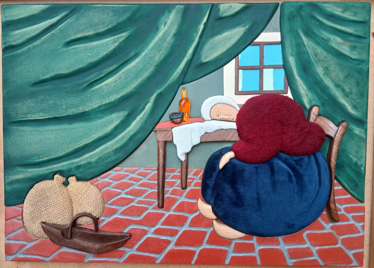 Transposition tactile Payasanne endormie de Estève